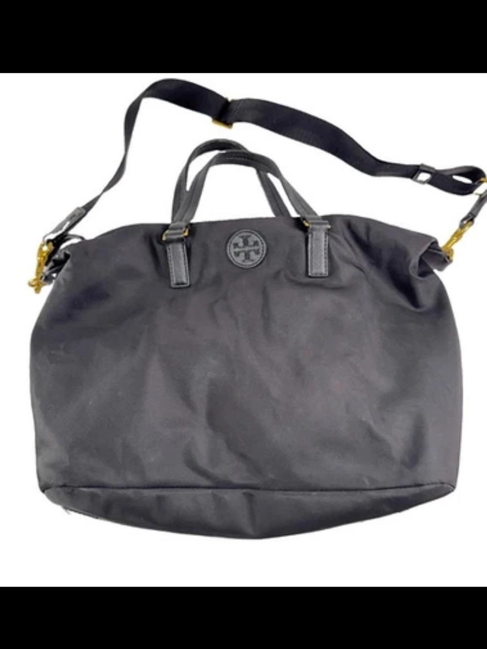 Tory Burch Tilda Nylon Slouchy Crossbody Tote Duffle Handbag Bag Purse Travel